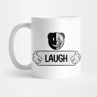 Creepy clown emoji - LAUGH - Black - Clown World Series - 1B Mug